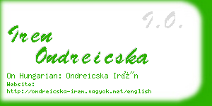 iren ondreicska business card